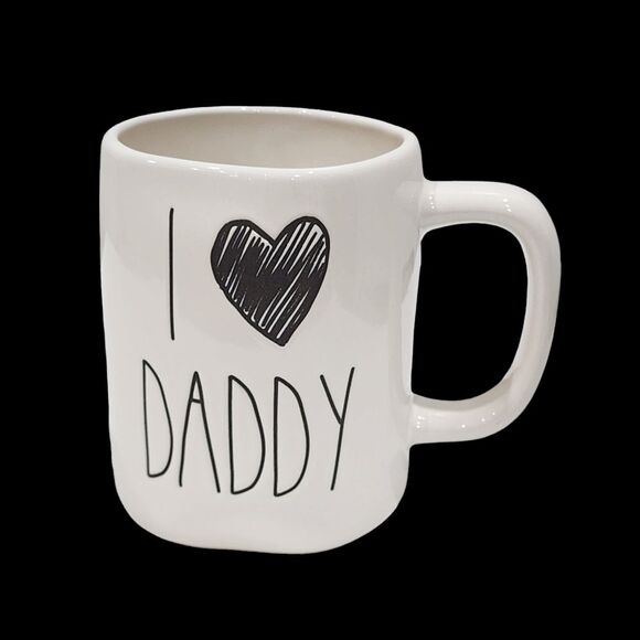 Rae Dunn I LOVE DADDY Embossed Ceramic Coffee Mug 16 Oz Ivory - Picture 8 of 8